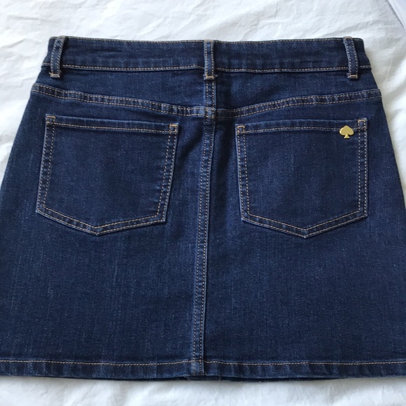 ✨NWOT✨ Kate Spade New York- denim gold button up skirt - Picture 2 of 6